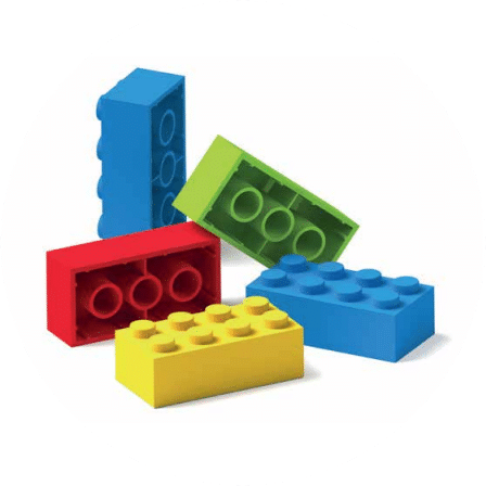 Photo Briques plastiques colorées